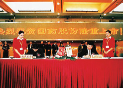 2002年11月，，，国药股份在上海证券生意所上市